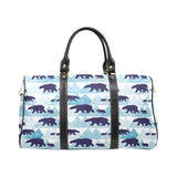 polar bear winter snow pattern Travel Bag