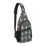 Deers star tree pattern All Over Print Chest Bag