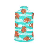 Octopuses sea wave background Women's Padded Vest