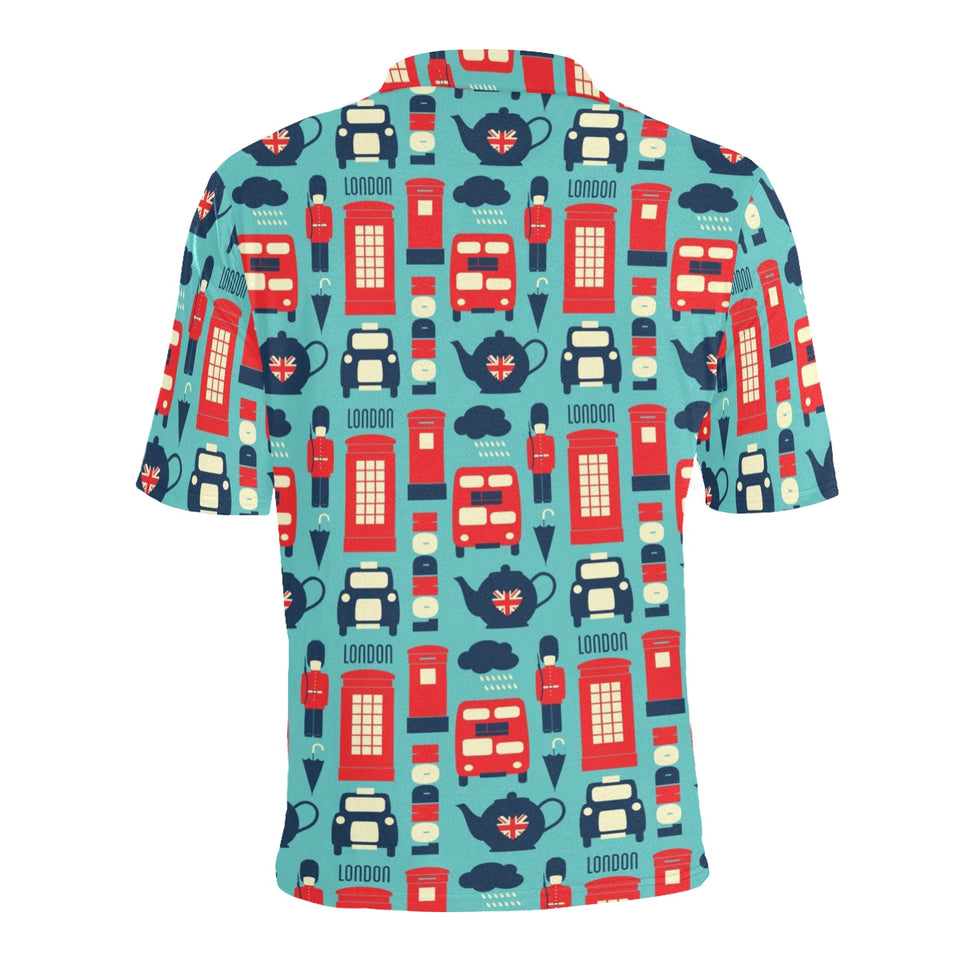 British Pattern Print Design 04 Men's All Over Print Polo Shirt