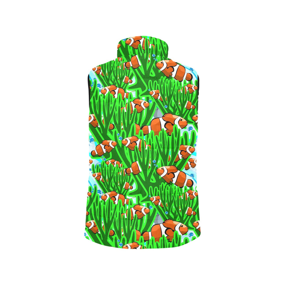 Clown Fish Pattern Print Design 01 Men's Padded Vest