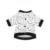 Surfboard Pattern Print Design 04 All Over Print Pet Dog Round Neck Fuzzy Shirt