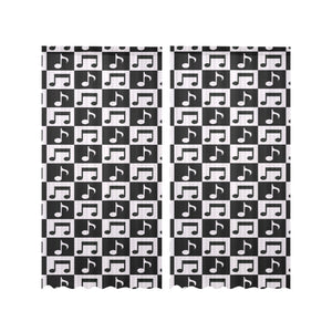 Music Notes Pattern Print Design 01 Gauze Curtain