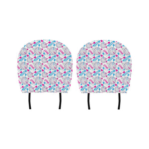 Darts Pattern Print Design 01 Car Headrest Cover