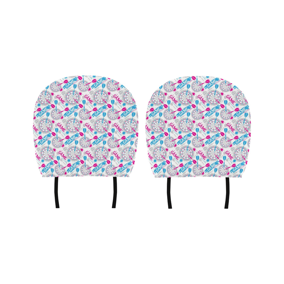 Darts Pattern Print Design 01 Car Headrest Cover