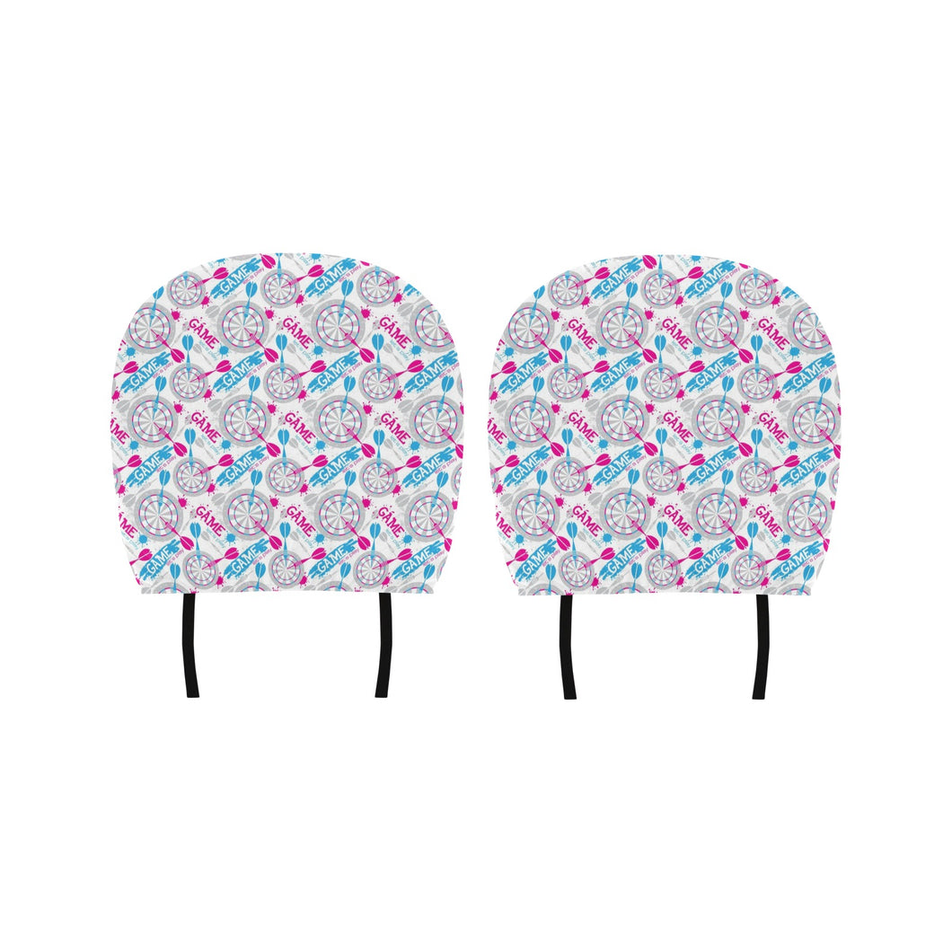 Darts Pattern Print Design 01 Car Headrest Cover