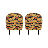 Kangaroo Australian aboriginal art pattern Car Headrest Cover