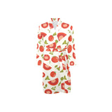 Tomato pattern Men's Long Sleeve Belted Night Robe