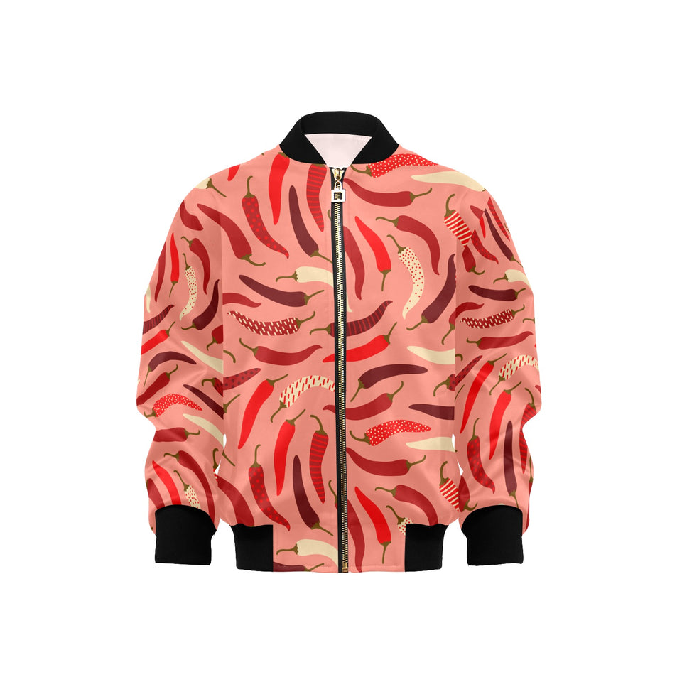 Beautiful Chili peppers pattern Kids' Boys' Girls' Bomber Jacket