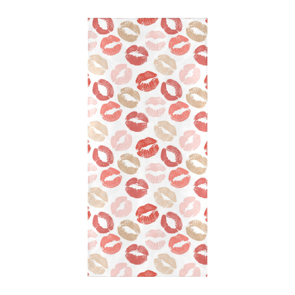 Lips Pattern Print Design 04 Beach Towel