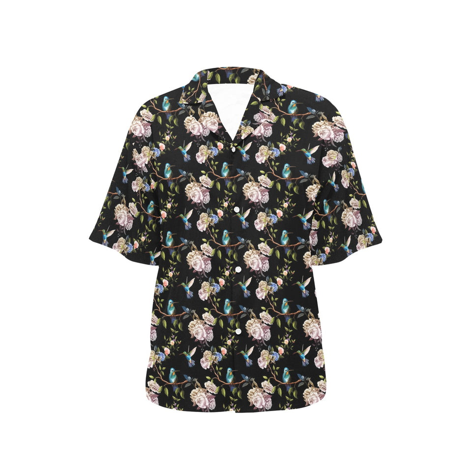 Hummingbird Pattern Print Design 03 Women's All Over Print Hawaiian Shirt