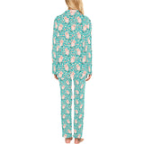 Pig Pattern Print Design 01 Women's Long Pajama Set