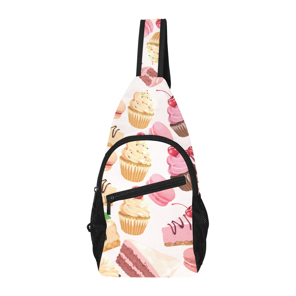 Cake cupcake sweets pattern All Over Print Chest Bag