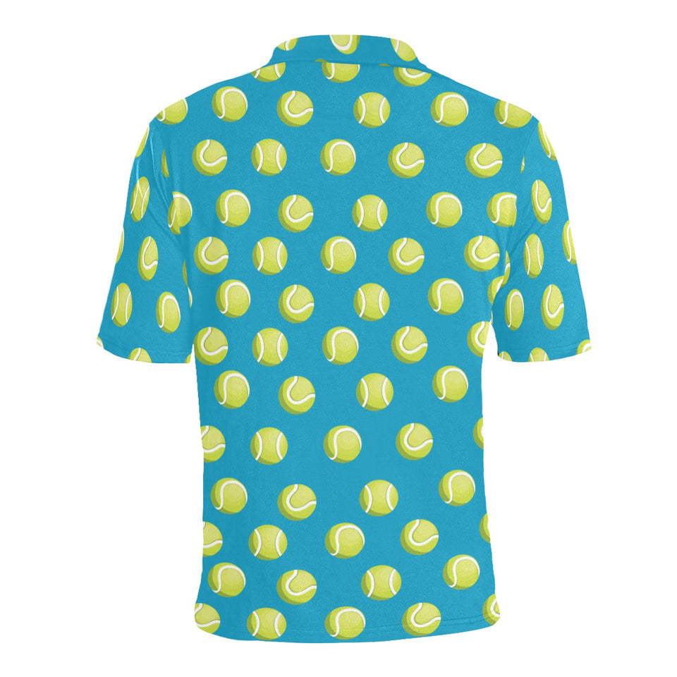 Tennis Pattern Print Design 05 Men's All Over Print Polo Shirt