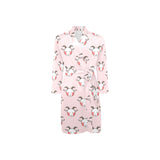 Cute goat pattern Men's Long Sleeve Belted Night Robe