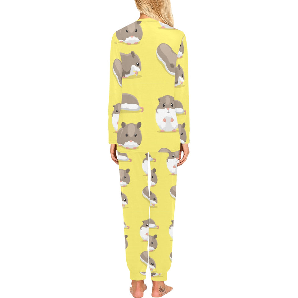 Cute Hamster pattern Women's All Over Print Pajama Set