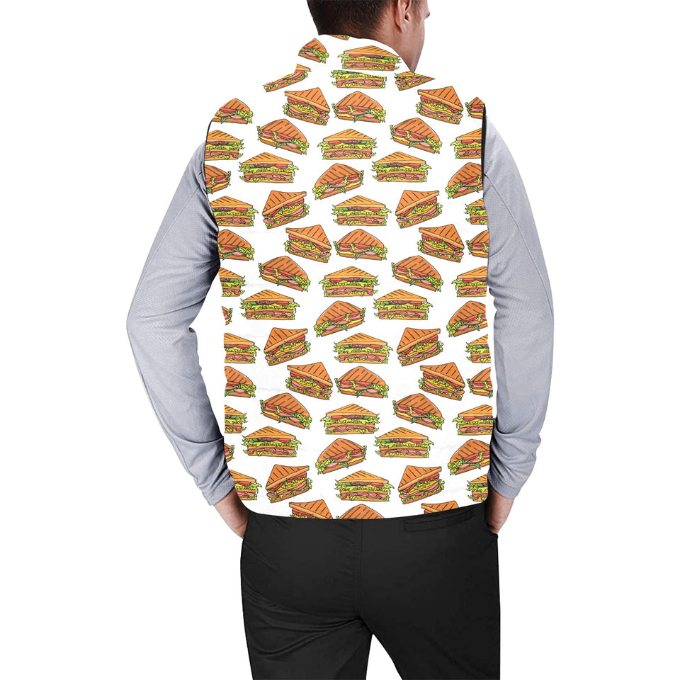Sandwich Pattern Print Design 02 Men's Padded Vest