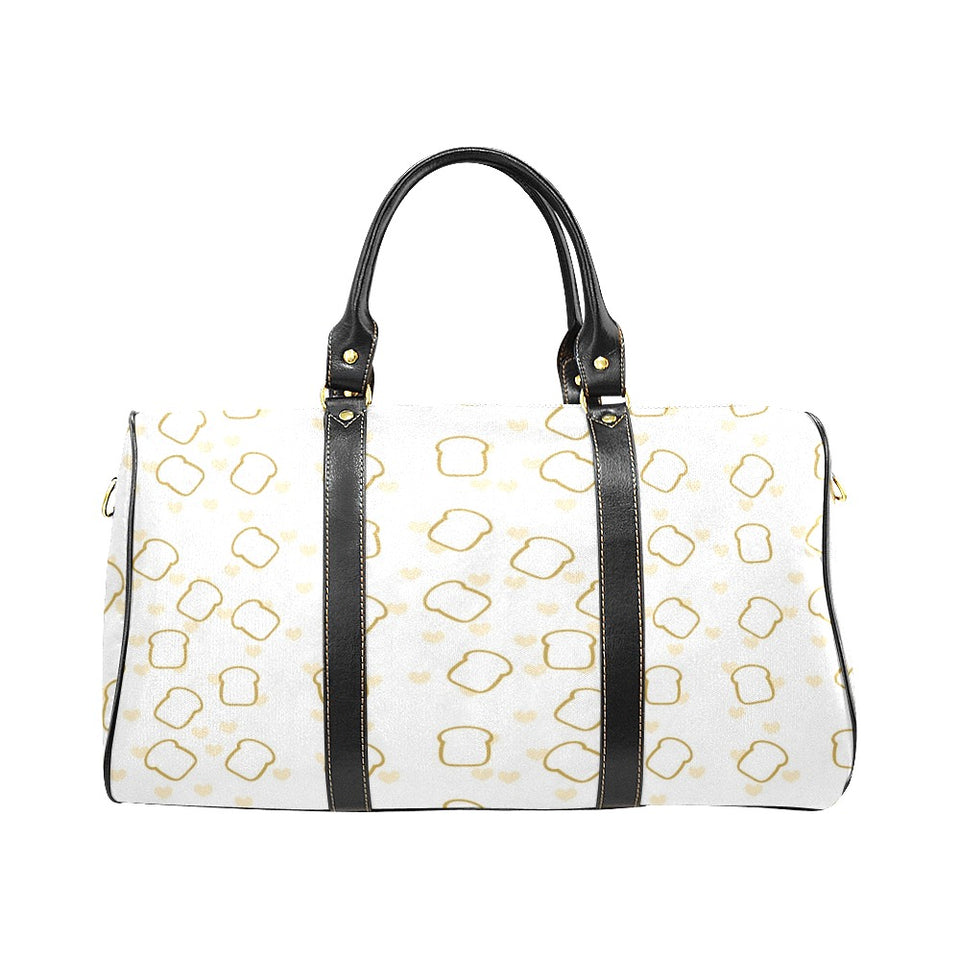 Bread Toast Pattern Print Design 01 Travel Bag