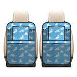 Cute sea lion seal pattern background Car Seat Back Organizer