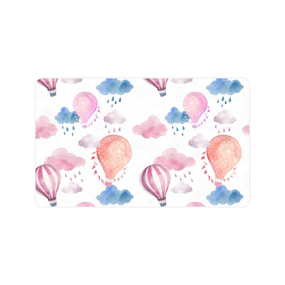 Watercolor air balloon cloud pattern Doormat