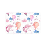 Watercolor air balloon cloud pattern Doormat