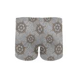 nautical wood steering wheel pattern Men's Swimming Trunks