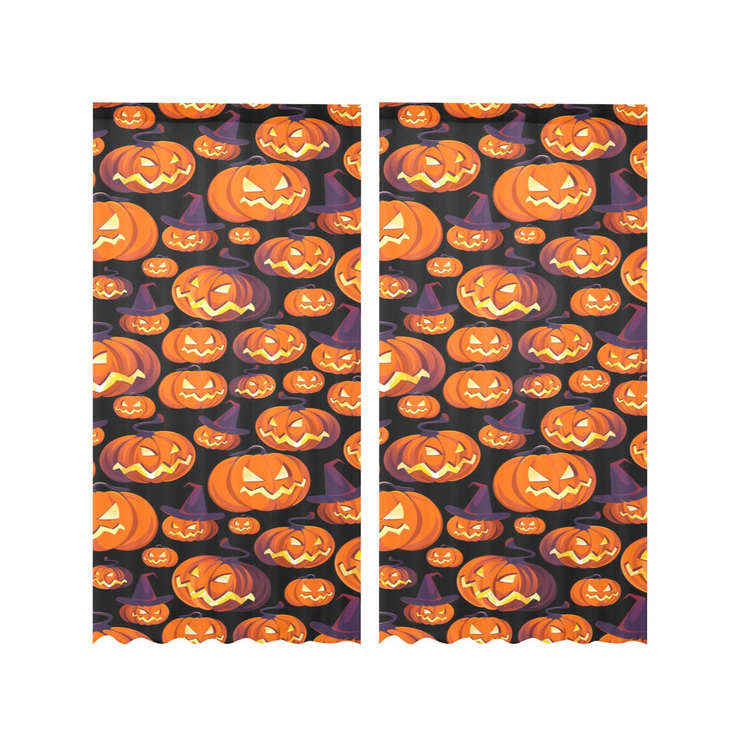Halloween Pumpkin pattern Gauze Curtain
