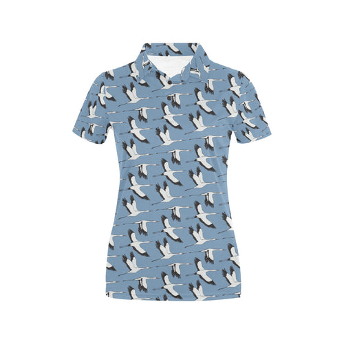 Seagull Pattern Print Design 04 Women's All Over Print Polo Shirt