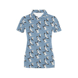 Seagull Pattern Print Design 04 Women's All Over Print Polo Shirt