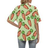 Carrot Pattern Print Design 05 Women's All Over Print Hawaiian Shirt