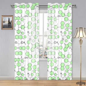 Chemistry Periodic Table Pattern Print Design 03 Gauze Curtain