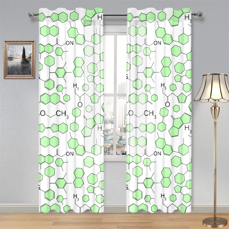 Chemistry Periodic Table Pattern Print Design 03 Gauze Curtain
