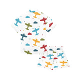 Airplane star cloud colorful Kids' Boys' Girls' V-Neck Short Pajama Set