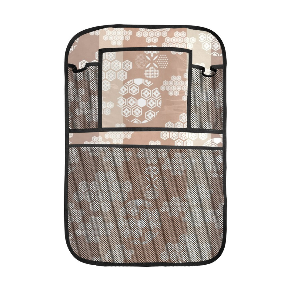 Beautiful hexagon japanese pattern Car Seat Back Organizer