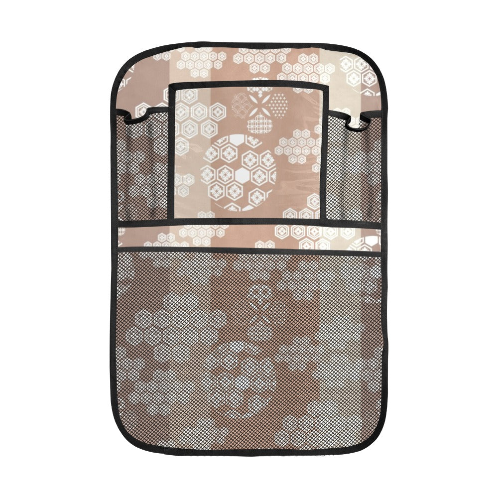 Beautiful hexagon japanese pattern Car Seat Back Organizer