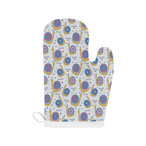 Snail Pattern Print Design 05 Heat Resistant Oven Mitts