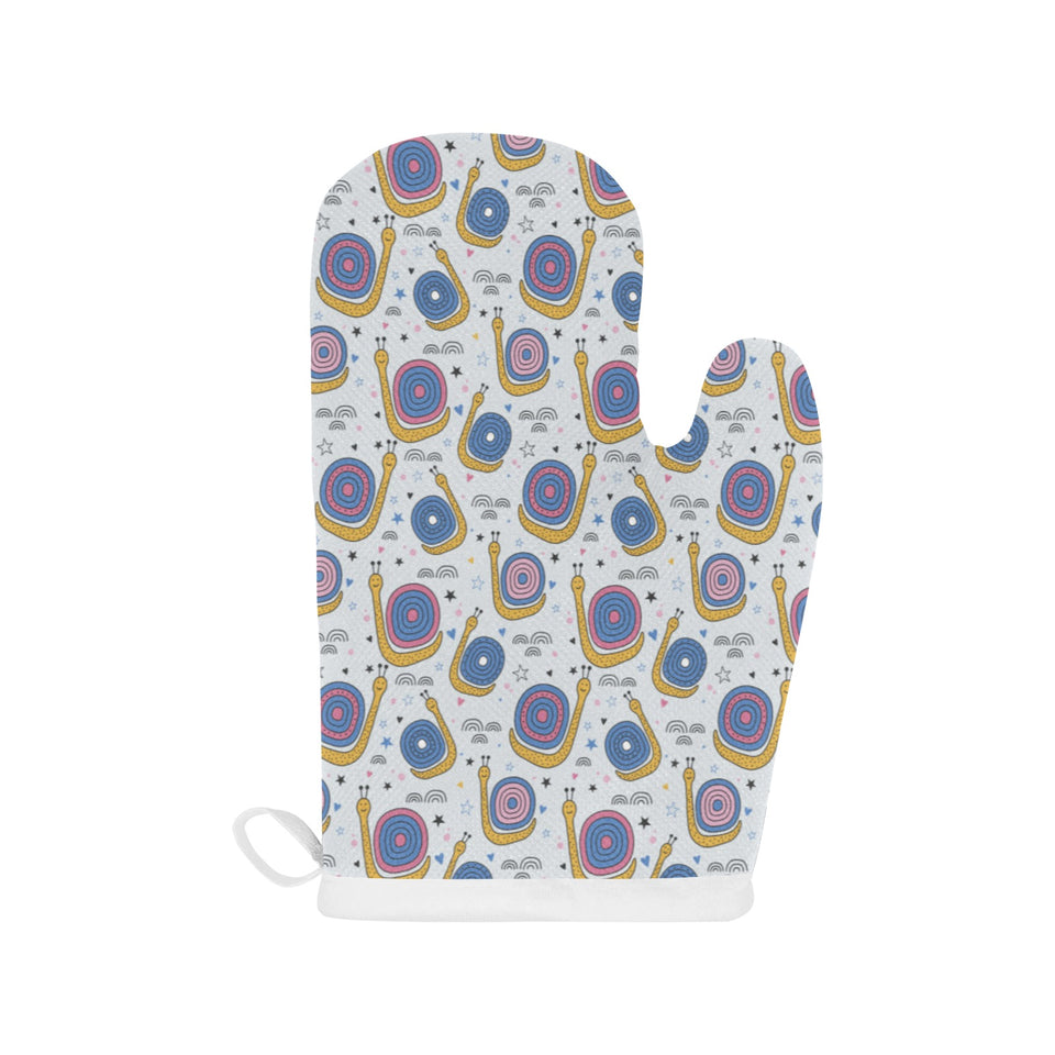Snail Pattern Print Design 05 Heat Resistant Oven Mitts