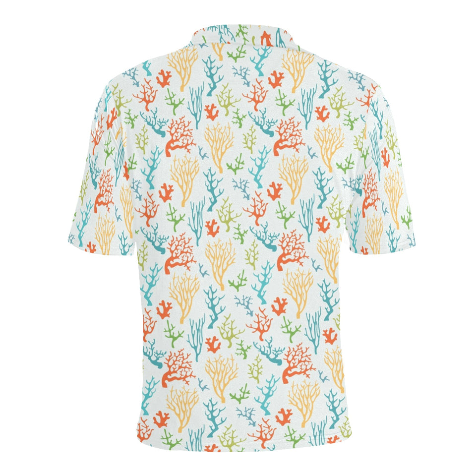 Coral Reef Pattern Print Design 02 Men's All Over Print Polo Shirt