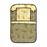 Saxophone cornet pattern yellow background Car Seat Back Organizer