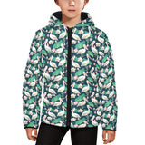 Pelican Pattern Print Design 03 Kids' Boys' Girls' Padded Hooded Jacket