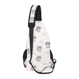 cute raccoons leaves pattern All Over Print Chest Bag