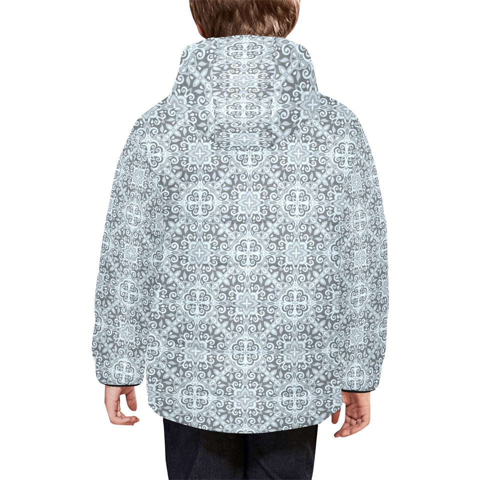 Traditional indian element pattern Kids' Boys' Girls' Padded Hooded Jacket