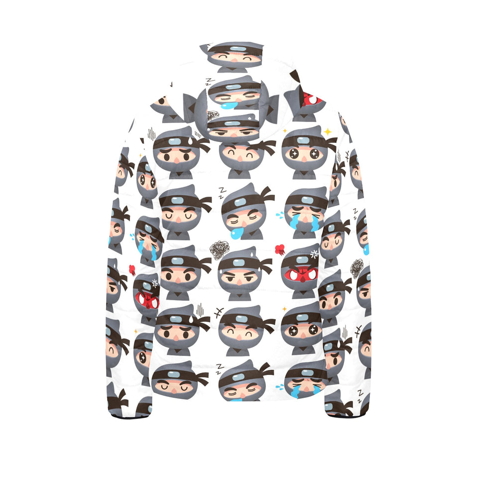 Cute ninja design pattern Kids' Boys' Girls' Padded Hooded Jacket