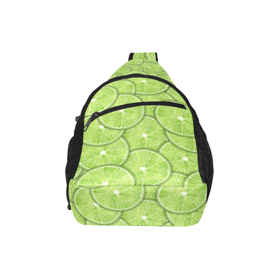Slices of Lime pattern All Over Print Chest Bag