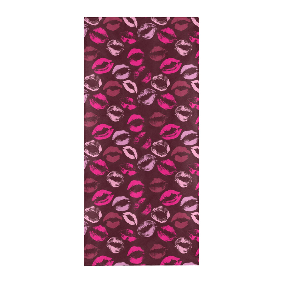Lips Pattern Print Design 03 Beach Towel