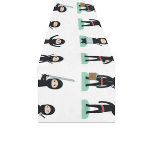 Cute ninja katana sword pattern Table Runner