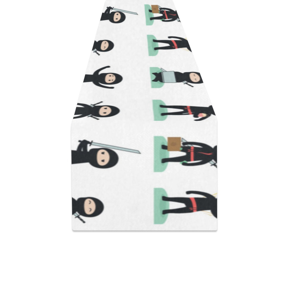 Cute ninja katana sword pattern Table Runner