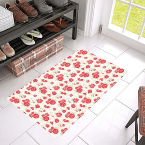 Rose Pattern Print Design 01 Doormat