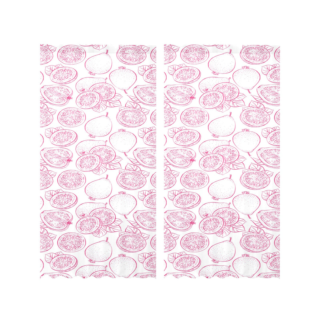 Sketch guava pattern Gauze Curtain
