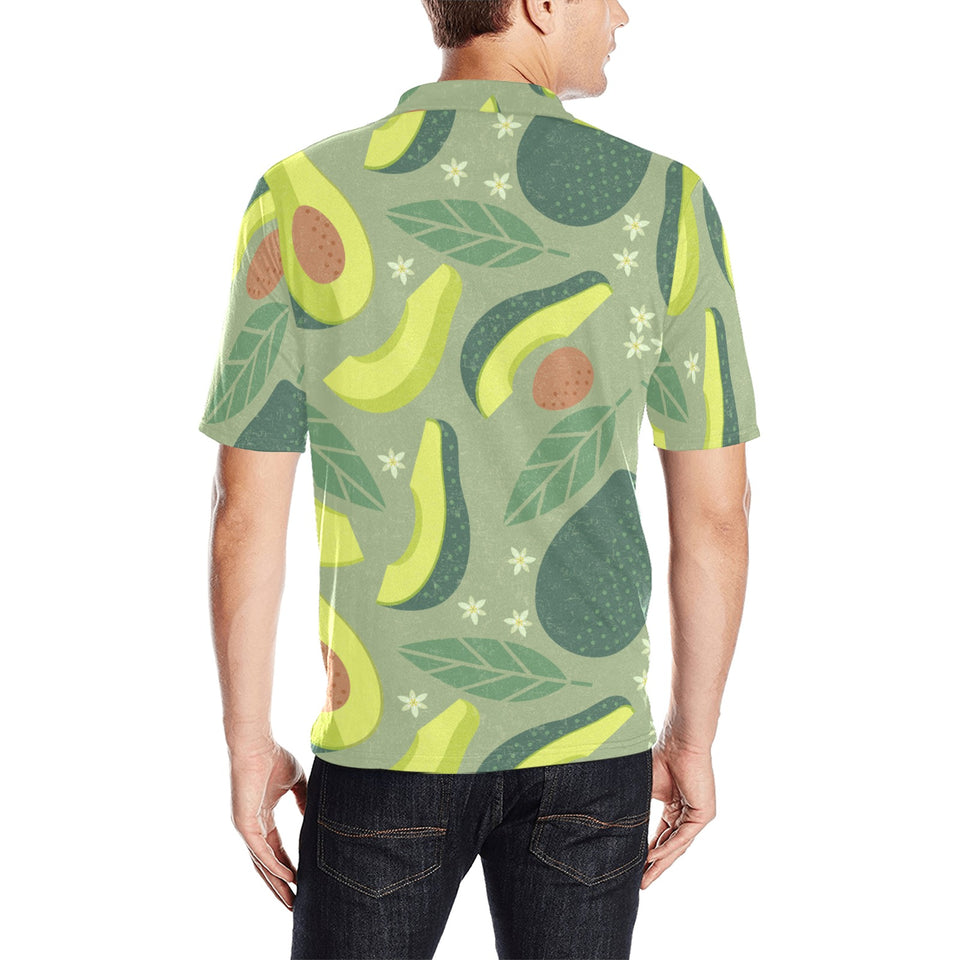 Avocado pattern Men's All Over Print Polo Shirt